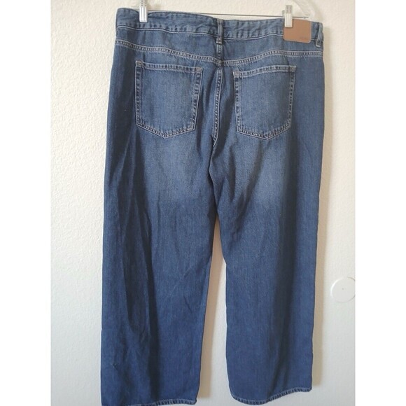 Aeropostale Women Jeans High Rise Baggy Wide Leg Size 14 SHORT Hippie Streetwear - Picture 2 of 16